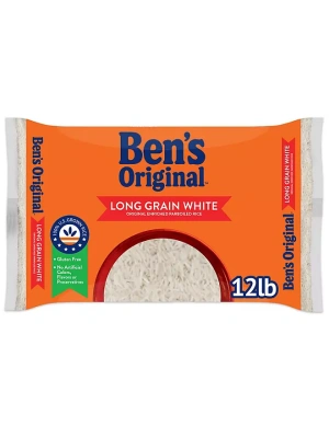 Ben's Original Enriched Long Grain White Parboiled Rice, 12 lbs.