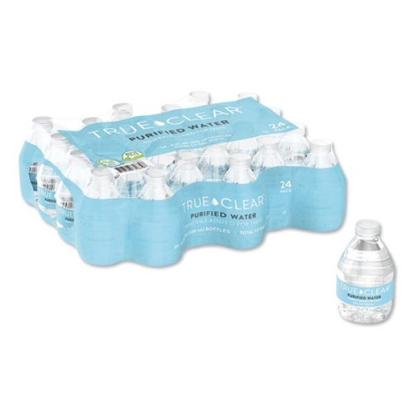 Purified Bottled Water, 8 oz Bottle, 24 Bottles/Carton