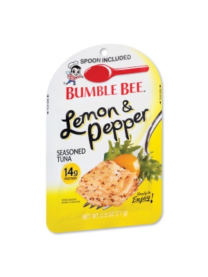 Ready to Enjoy Seasoned Tuna, Lemon and Pepper, 2.5 oz Pouch, 12/Carton