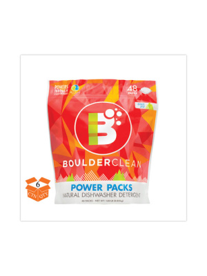 Dishwasher Detergent Power Packs, Citrus Zest, 48 Tab Pouch, 6/Carton