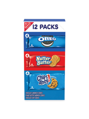 Variety Pack Cookies, Assorted, 20 oz Box, 12 Packs/Box